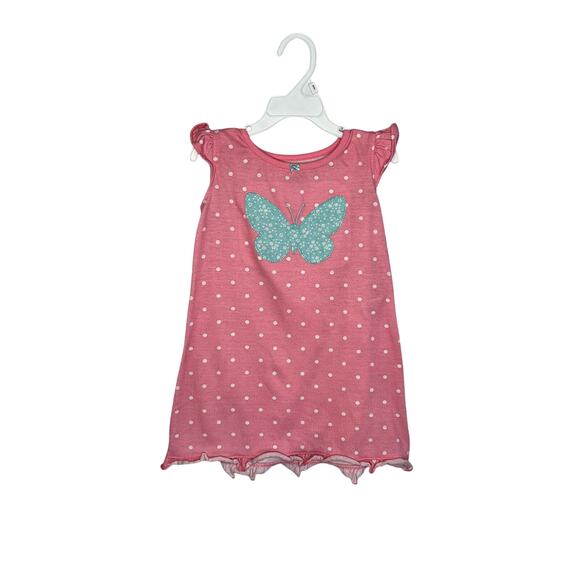 Carter’s girls’ polka dot & butterfly nightgown Size 3T - Picture 1 of 4